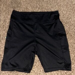 Lululemon Athletica Black Bike Shorts with Moisture-Wicking Fabric